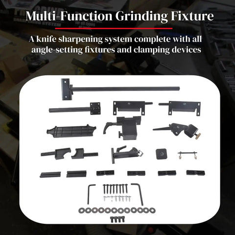 Heavy Duty Sharpening System For 8 Inch Grinders Complete Kit With Quad Jig and Setup Blocks on display
