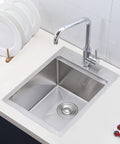 15x20 Drop In Bar Sink Top Mount Stainless Steel Wet Bar Sink With Grid Strainer And Cutting Board Single Bowl Workstation Prep Sink Pro Grade 16 Gauge T304 Stainless Brushed Finish Durable Anti Rust with plates on countertop