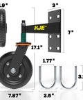 Heavy Duty Gate Wheel For Fences And Farm Gates, 8 Inch Wheel With 360 Degree Rotation, Spring Loaded Caster Supports Up To 600 Lbs