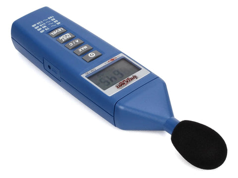 CM130 Live Sound Monitor For Stage Studio And DJ Use Compact Portable Monitor Speaker With Clear Output High Performance Audio Budget Friendly Choice For Loud Venues Ideal For Live Gigs And Home Setups blue handheld sound meter with foam mic