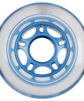 80mm 78A Indoor Roller Hockey Wheels for Inline Skates Blue 8 Pack With ABEC 9 Bearings Soft Urethane on Five Spoke Hub