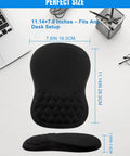 Ergonomic Mouse Pad With Wrist Rest For All Day Comfort, Slope Design Memory Foam Support, Smooth Lycra Surface, 7.6x11.14 inches