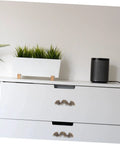 White drawers with Old School Vintage Zinc Alloy Cabinet Knobs And Drawer Pulls Set 56x17mm, rustic farmhouse vibe handles
