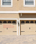 Magnetic Garage Door Faux Hardware Kit With 4 Handles And 8 Hinges on beige sectional garage doors