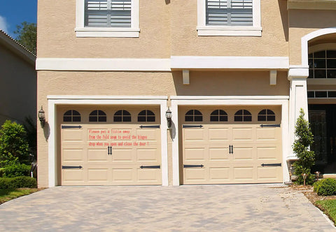 Magnetic Garage Door Faux Hardware Kit With 4 Handles And 8 Hinges on beige sectional garage doors