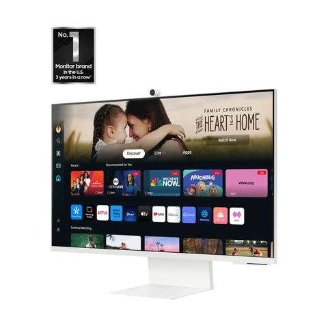 32 Inch M80D Series 4K UHD Smart Monitor With Streaming TV Built In Speakers HDR10 Plus AI Upscaling USB C Ergonomic Stand