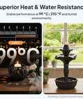 Candle and water fountain illustrating heat and water resistance for ASA 1.75mm 1Kg UV Weather Resistant 3D Printer Filament.
