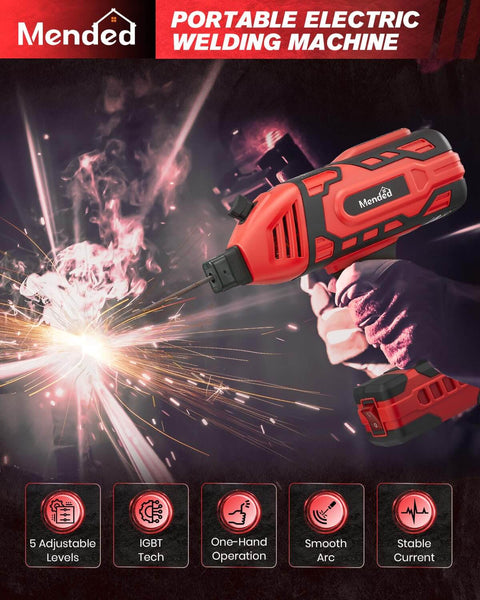 Portable IGBT Inverter Welder With Five Variable Current Settings Anti Stick Arc Gun 110V Home Repair Welding Kit