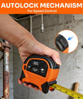 2-In-1 Laser Tape Measure With 197 Ft Laser Range And 16 Ft Manual Tape, Magnetic Hook, Pythagorean, Area And Volume Calculator, Digital Measuring Tool For Woodworking And DIY Projects with autolock switch