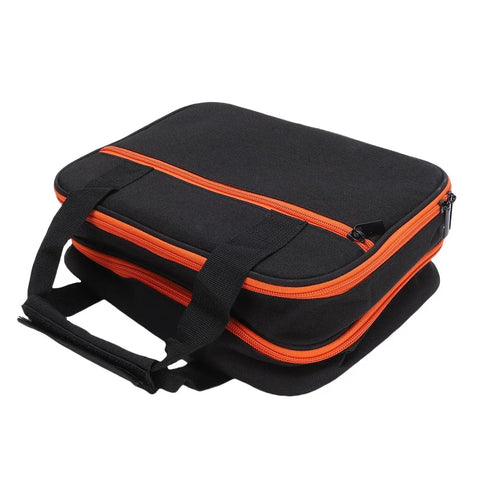 Double Layer Protective Carrying Case for Circuit Breaker Finders and Electrician Tools with orange zippers and handle