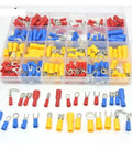 Kickstart Your Projects With These Insulated Butt Piggyback Spade Fork Ring Solderless Crimp Terminals Connectors In A Massive 277 Piece Assortment Kit Covering All Sizes From 22 To 10 AWG For Serious Electricians And DIY Enthusiasts. Assorted insulated crimp terminals in a plastic organizer