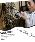 Heavy Duty Stainless Steel Horse Tie Down Ring Cross Tie Ring For Trailers Durable Clip Tack Supplies with man examining tie rings