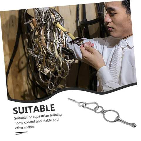 Heavy Duty Stainless Steel Horse Tie Down Ring Cross Tie Ring For Trailers Durable Clip Tack Supplies with man examining tie rings