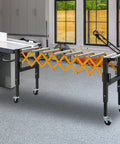 Adjustable Conveyor Roller Stand With Four Smooth Rolling Casters For Infeed And Outfeed, Expandable Gravity Conveyor, 300 Lb Capacity