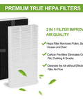 4 Pack HEPA Air Purifier Replacement Filters, Febreze FRF102B, Honeywell HHT270 HHT290, shown in promotional graphic
