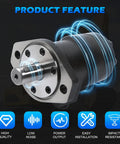 Heavy Duty Hydraulic Motor For Char-Lynn Eaton H Series Replacement 101-1035-009 product features with icons displayed