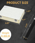 Product size diagram of Three Eighths Inch Indexable Carbide Turning Inserts Holder Set with wood case and tool dimensions