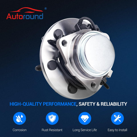 2WD Front Wheel Bearing And Hub Assembly For Chevy Tahoe Silverado Suburban Avalanche Express 1500 2500 GMC Yukon XL 1500 Sierra Savana And Cadillac Escalade Direct Fit Replacement For Easy Install