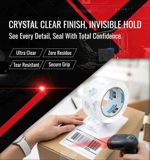 Clear Packing Tape Set 6 Rolls 408 Yards Total Heavy Duty Shipping Tape For Moving Boxes 2 Inch By 68 Yards Per Roll Strong Packaging Tape Refills That Play Nice With All Dispensers on box