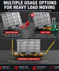 Image showing Heavy Duty 5 Ton Machinery Moving Skate with Rugged Frame, stainless casters, and carbon steel bearings.