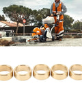 Pro Grade Blade Arbor Adapter Set For Concrete Cutoff Saws, 5 Pack, Metal Reducer Rings, 20mm Inner Diameter, 1 Inch Outer