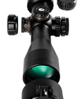 Close-up of PCP Air Rifle Scope 4 To 12x40 with BDC Reticle, featuring 30mm aluminum tube and lens caps