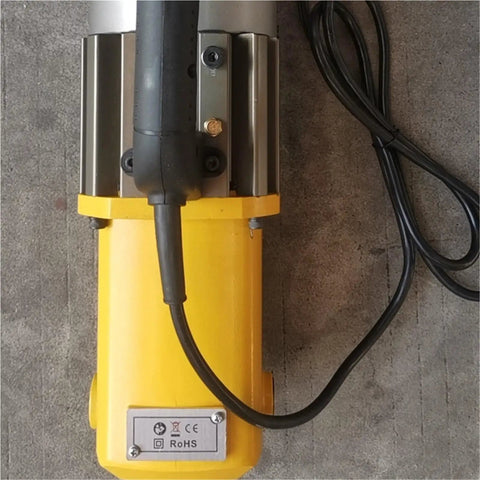 Heavy Duty Handheld Rebar Cutter With Electric Hydraulic Wire Rope Cutting Power For Construction Sites, top view showing motor and handle.