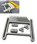 Precision Feed Control Anti Kickback Featherboard For Table Saw Locks Boards Firm For Smooth Rip Cuts Set Of Two in grey composite material.