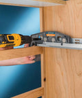 Blum Tandem Undermount Drawer Slide Jig for quick, precise cabinet installations with earth magnets holding slide in cabinet