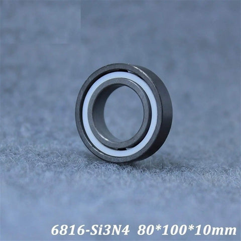 Top Shelf Si3N4 Full Ceramic Ball Bearing Smooth As Silk Deep Groove Construction 80X100X10 Millimeter precision bearing with white seal.