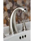 American Classic Widespread Bathroom Faucet With Pop Up Drain Brushed Nickel Dope Solid Brass Build 8 To 16 Inch Spread 1.2 GPM Flow Deck Mount Three Hole Install Durable Modern Bath Upgrade