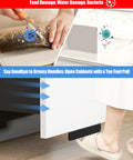 Foot Pull For Trash Cabinet Drawer With Touchless Hands Free Operation For Full Overlay Doors Black Finish toe foot pull usage