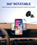 Custom Fit Auto Clamp Phone Mount For Hyundai Palisade 2026 showing 360° rotatable design for easy phone orientation.