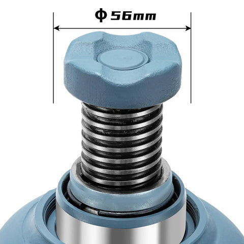Built Tough 12 Ton Double Ram Bottle Jack For Trucks And Sedans Featuring Solid Extension Screw Design And Reliable High Lift Capacity With Secure Grip For Weekend Wrenching Projects