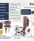 Rugged Mini Belt Sander And Auto Knife Sharpener Buffer Gear With Badass 150 Watt Copper Motor, 18x12x15cm for home projects.