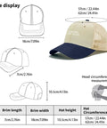 No Crying On The Yacht Women Trucker Hat Vintage Vibe Cap with size and measurement details