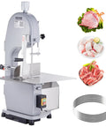 Beast 1500W Stainless Steel Meat Bandsaw For Home Butchering Countertop Bone Saw With 6 Blades and cuts of meat