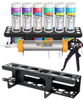 Kick Mess To The Curb With This Built Tough Caulk Tube Holder Wall Mount Rack For Garage Workshop And Work Van To Store Six Tubes And Grease Cartridges. Features six tube storage in a durable black steel frame.