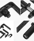 Self-Closing Automatic Door Hinge For Bar Doors Built Tough Heavy-Duty Stainless Steel With Smooth Double-Action Motion For Bar Counters And Salons Easy Secure Mounting For Thick Doors black hinge close-up