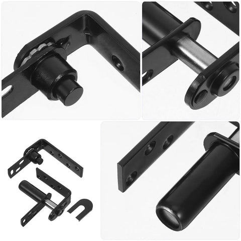 Self-Closing Automatic Door Hinge For Bar Doors Built Tough Heavy-Duty Stainless Steel With Smooth Double-Action Motion For Bar Counters And Salons Easy Secure Mounting For Thick Doors black hinge close-up