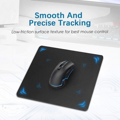 Black Ultra Smooth Premium Textured Mouse Pad 8.0 By 7.5 Inch With Non Slip Rubber Base Fully Washable Fade Resistant In Use