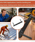Folding Metal Bender Tool For Sheet Metal And HVAC Ducts 15 Inch Hand Tool with adjustable scale and sturdy handle