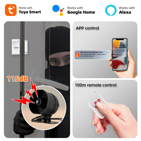 Heavy Duty Wifi Siren Host For Smart Home Security Rock Solid Knockout Protection Expanding Up To Fifty Sensors Without Hassle Top Shelf Instant Alerts In Black