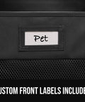 Heavy Duty Over The Door Organizer With Five Deep Hanging Shelves For Closet Shoe And Bathroom Vanity Storage Holds Fifty Pounds Rock Solid Dorm Life Upgrade Black with label showing 'Pet'