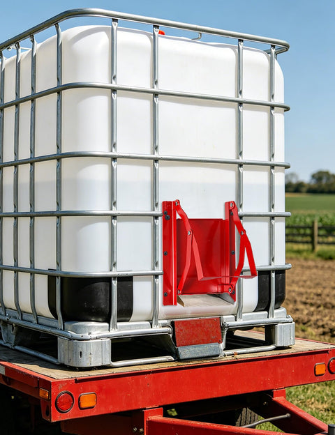 9X9 Heavy Duty Sliding Grain Gate Built Tough For Barns And Ibc Totes Smooth Manual Flow Control Rust Proof Steel Powder Coated Drop In Ready For Hoppers Conveyors Solid Bulk Handling Without The Daily Grind on IBC tote in a field.