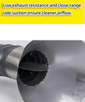 Close-up of Tough As Nails 360 Degree Flexible Fume Extractor Arm with steel hood and suction design for welding and soldering.