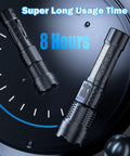 90000 Lumen Rechargeable LED Flashlight 2 Pack, Beast Bright Handheld Torch with 7 Modes, IPX6 Waterproof, dark background
