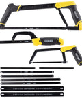 Heavy Duty Hacksaw Frame Set With Three Size Frames 12 Inch 10 Inch And 6 Inch Mini Includes 8 Extra Blades The Beast For Metal Wood And PVC Pipes Multi Function Hand Saw With High Tension Carbon Steel Blades Ready To Tackle Tough Cuts