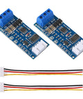Two Pack TTL To RS485 Converter Module For 3V3 Or 5V Systems With RXD And TXD Indicators, Serial Port Level Shifter, with cables.