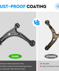 Front Lower Control Arm With Ball Joint For MDX 2006 And Pilot 2006 2008 Left And Right Driver And Passenger Replacement Suspension Kit With End Links 4 Piece, rust-proof coating comparison